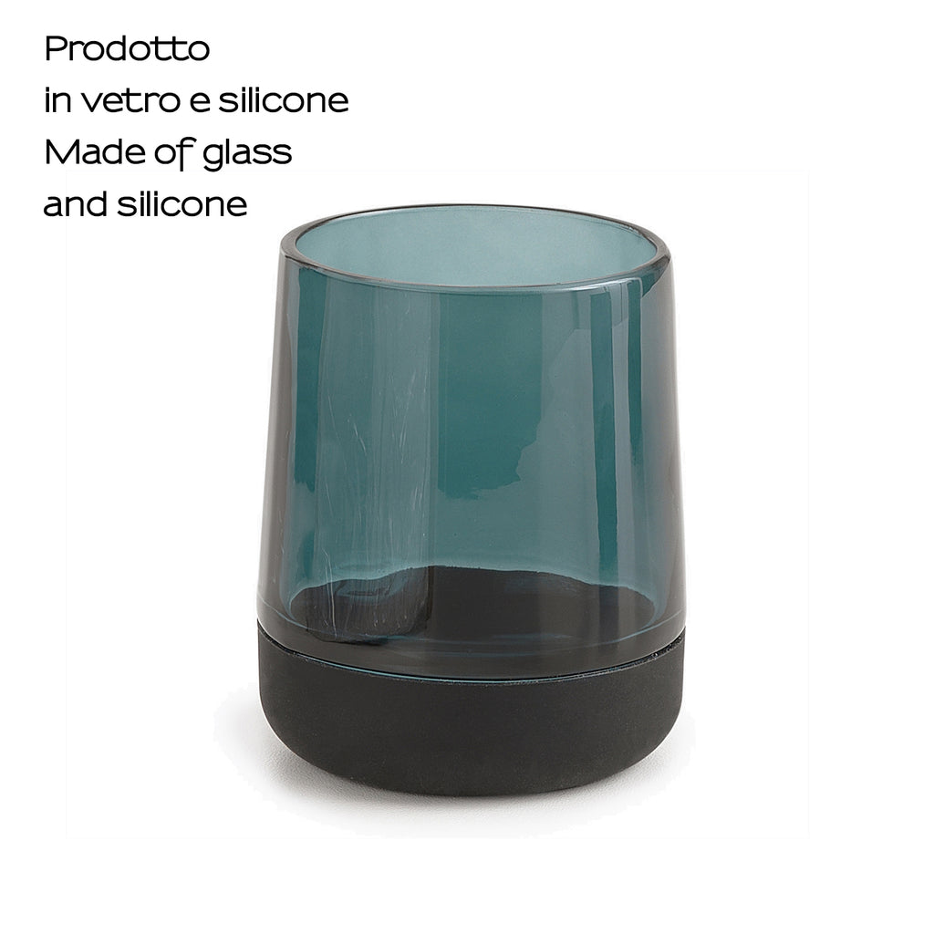 Portaspazzolini in vetro Gedy serie Nicole - Verde