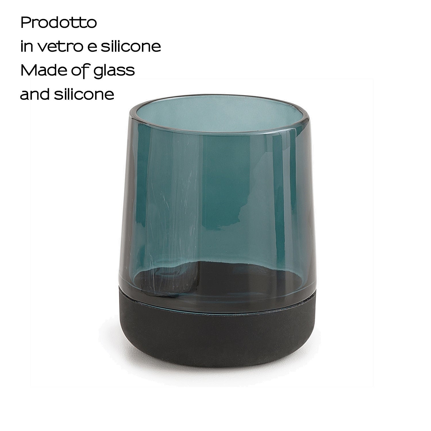 Portaspazzolini in vetro Gedy serie Nicole - Verde