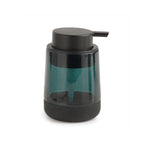 Dispenser sapone in vetro con erogatore in plastica nera Gedy serie Nicole - Verde