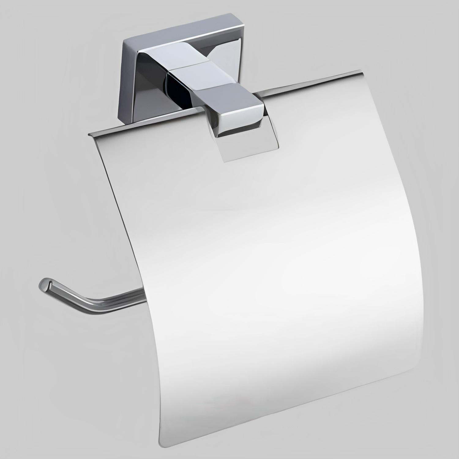Portarotolo chiuso BathCore serie Giulia â€“ Cromo