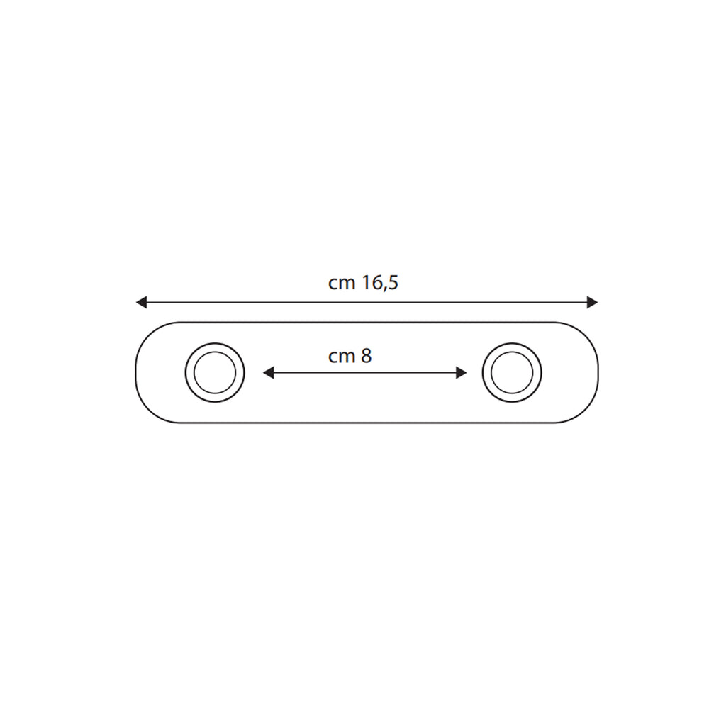 Appendino multiplo 2 posti BathCore serie Giulia â€“ Cromo