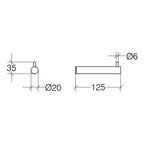 Porta carta igienica Lineabeta Picola in ottone cromato