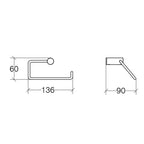 Porta carta igienica a gancio Lineabeta Picola in ottone cromato