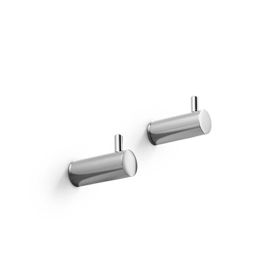 Coppia di appendini per il bagno Lineabeta collezione Picola in ottone cromato