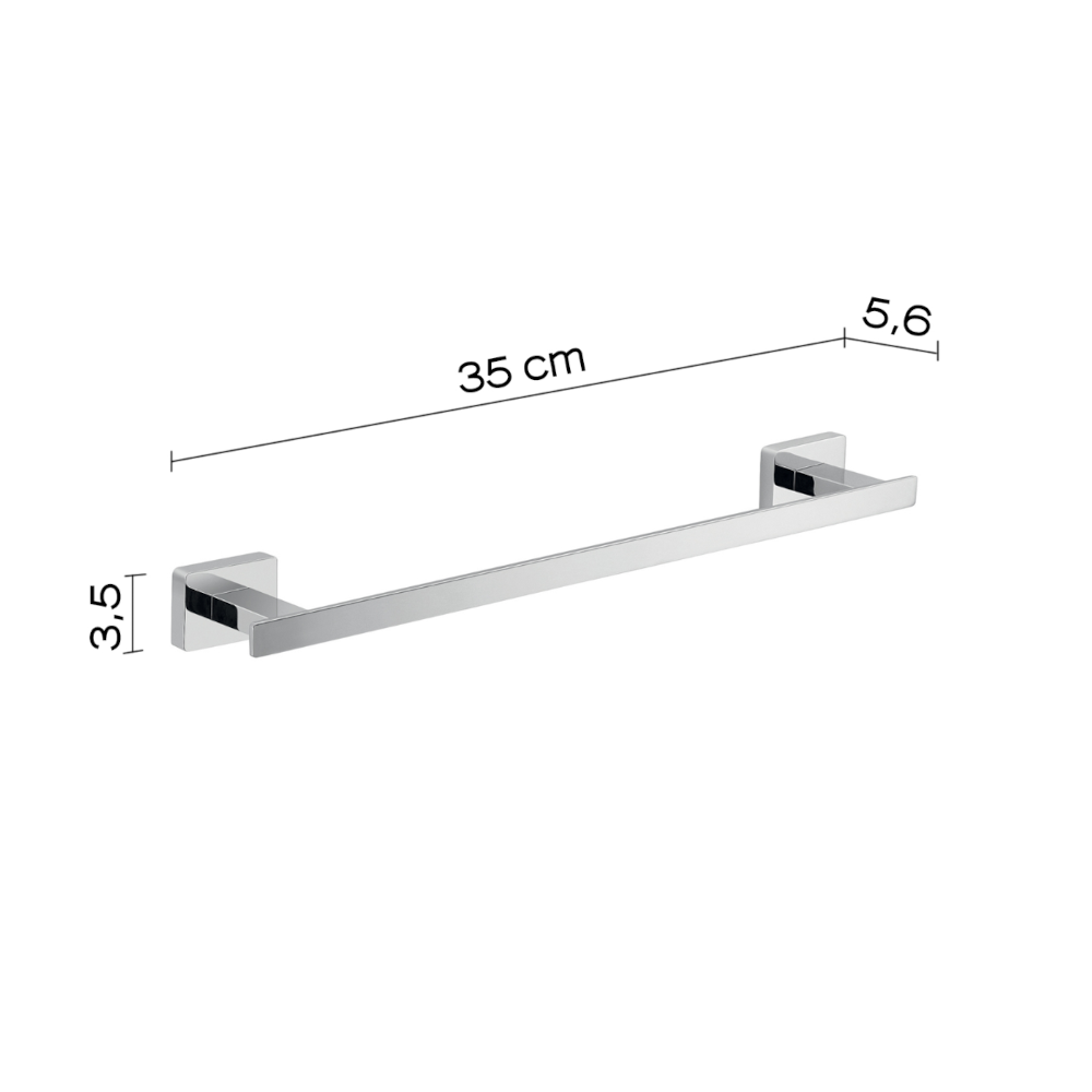 Portasalviette a parete Gedy modello Atena da 35 cm - Cromato