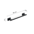 Portasalviette a parete Gedy modello Atena da 35 cm - Nero Matt