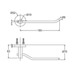 Portarotolo serie Arte con attacco singolo in ottone oro