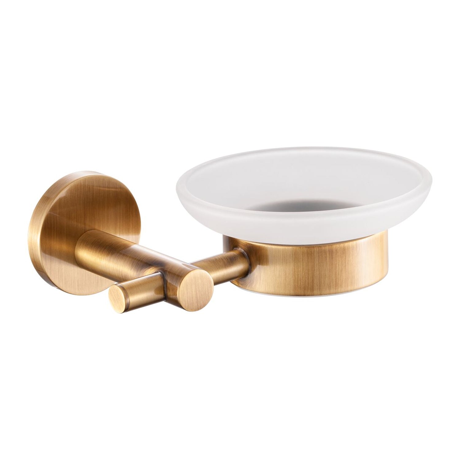 Portasapone serie Arte con attacco singolo in ottone bronzo