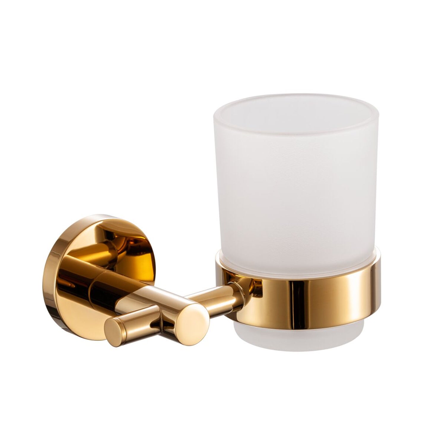 Portaspazzolino serie Arte con attacco singolo in ottone oro