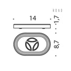 Porta sapone d'appoggio in ottone collezione Road di Colombo Design