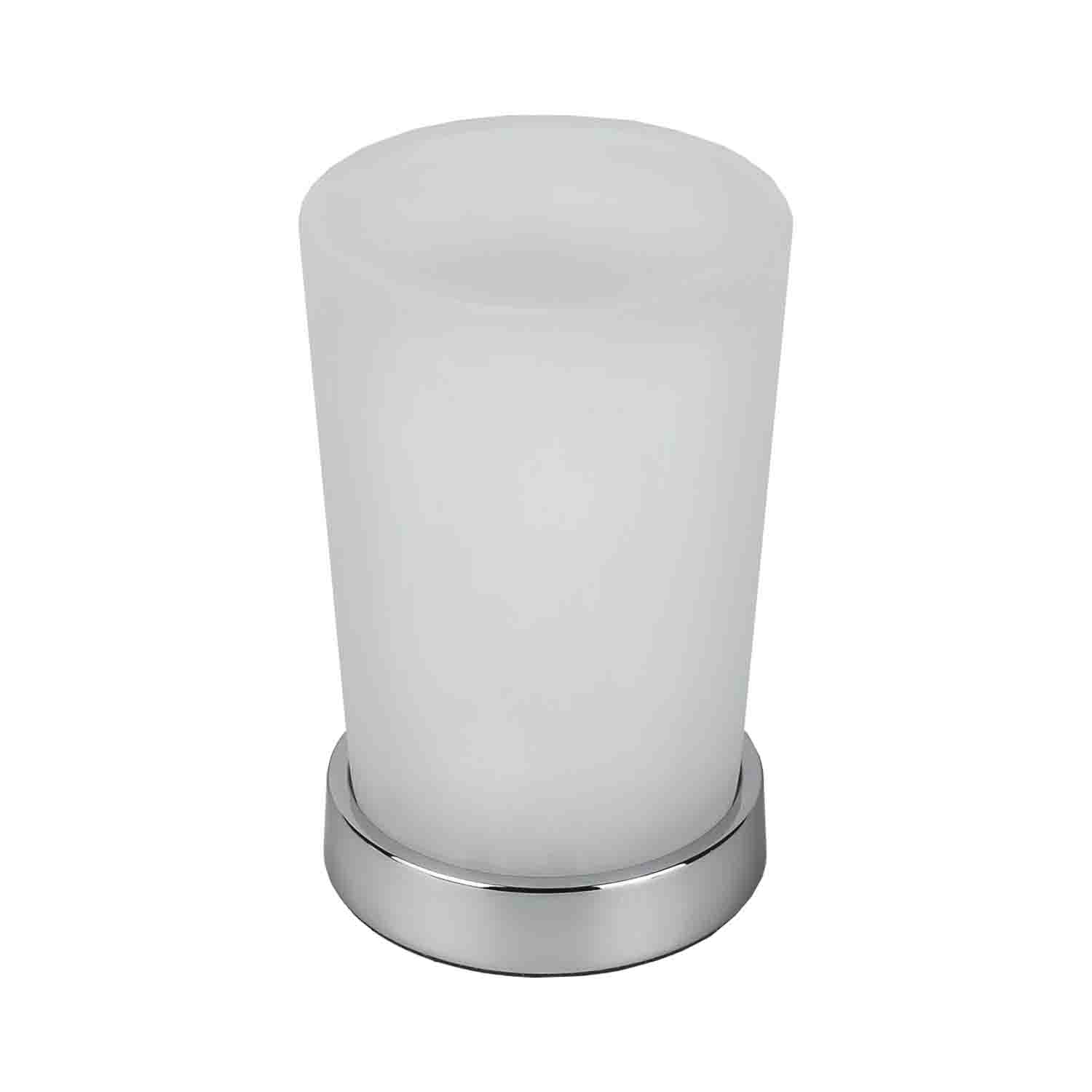 Porta bicchiere d'appoggio in ottone e vetro acidato collezione Road di Colombo Design