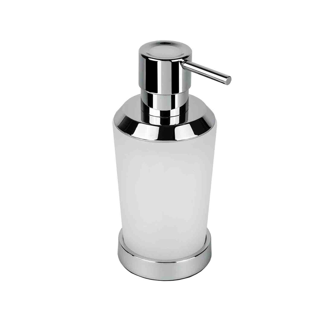 Spandisapone d'appoggio in ottone e vetro acidato collezione Road di Colombo Design