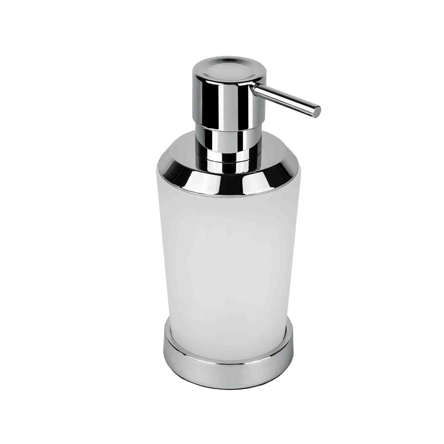 Spandisapone d'appoggio in ottone e vetro acidato collezione Road di Colombo Design