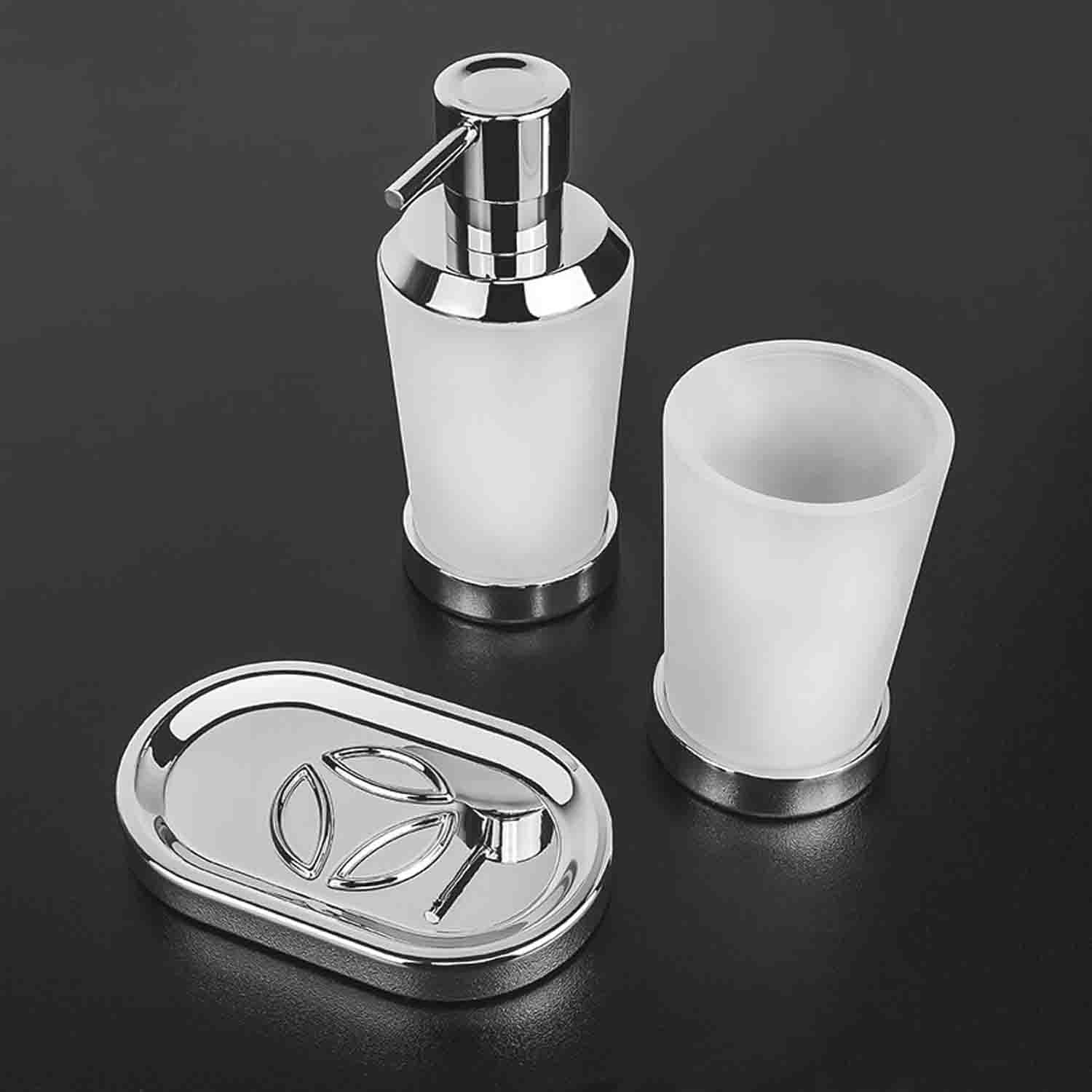 Spandisapone d'appoggio in ottone e vetro acidato collezione Road di Colombo Design