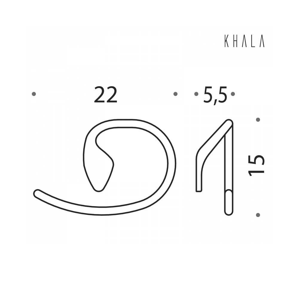 Porta asciugamani da bagno ad Anello in ottone cromato  Colombo Design collezione KHALA fissaggio a vite e tassello