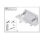 Mensola Porta asciugamani sospesa in ottone della collezione 'Project' by Cosmic 60x25x11 cm - Cromato