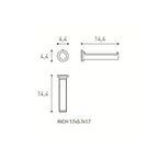 Porta rotolo a muro in ottone della collezione 'Geyser' by Cosmic - Pietra satinato