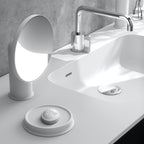 Portasapone da appoggio in acciaio della collezione 'Geyser' by Cosmic - Bianco satinato