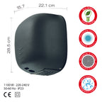 Asciugamani elettrico a fotocellula Eco-Jet modello Bora di Gedy - Satinato