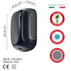 Asciugamani elettrico a fotocellula Eco-Jet modello AlizÃ¨ di Gedy - Nero