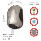 Asciugamani elettrico a fotocellula Eco-Jet modello AlizÃ¨ di Gedy - Satinato