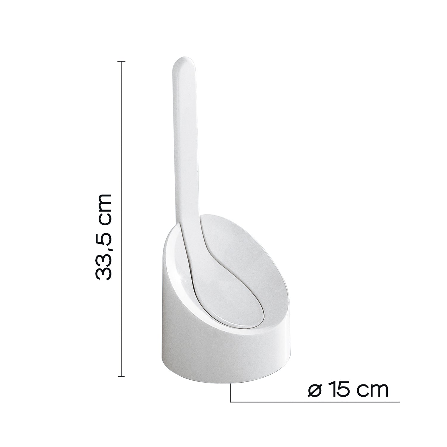 Scopino wc da appoggio modello Cucciolo di Gedy - Bianco