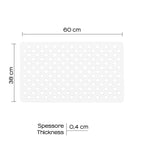 Tappeto antiscivolo vasca 38x60 modello Maim di Gedy - Bianco