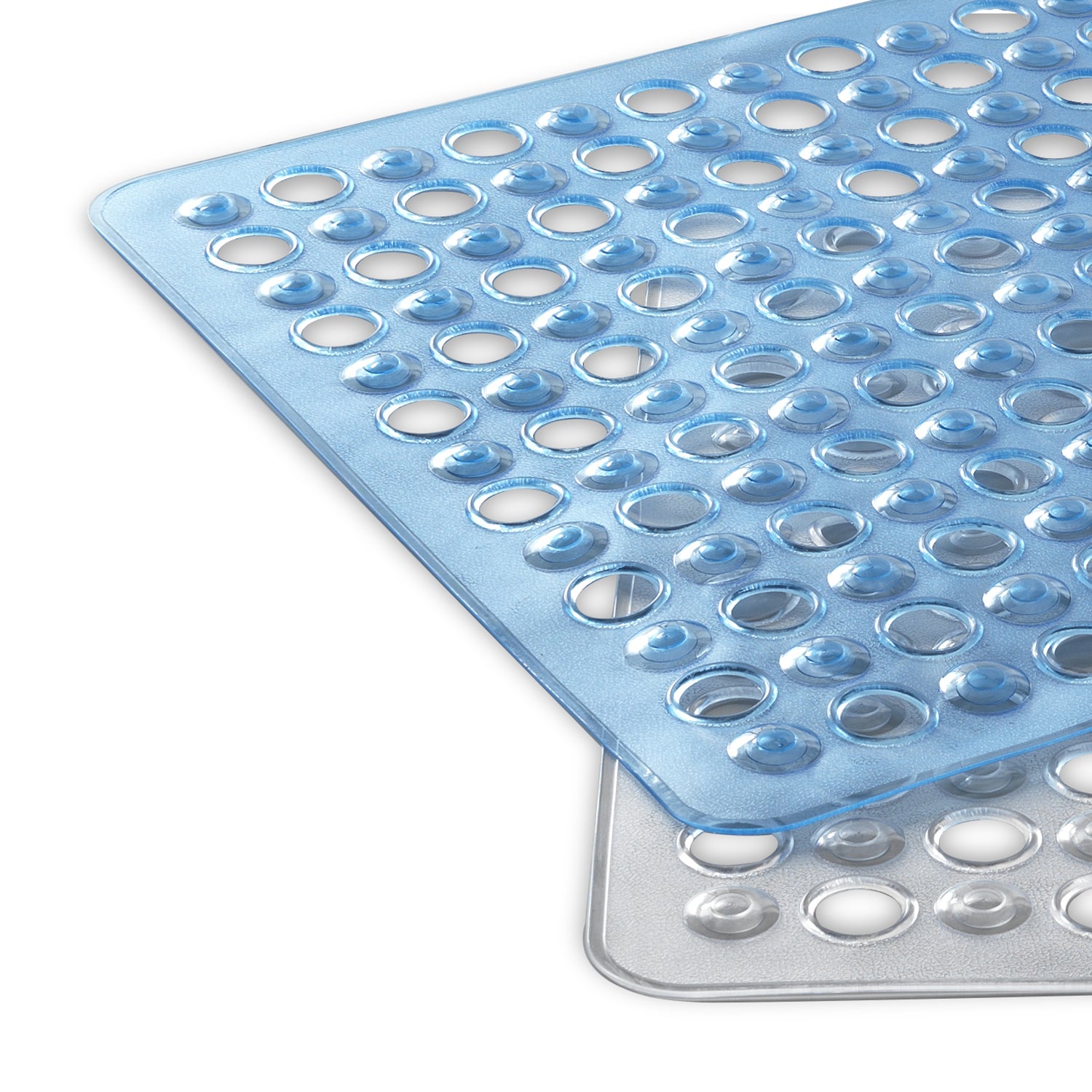 Tappeto antiscivolo vasca 38x60 modello Maim di Gedy - Trasparente azzurro