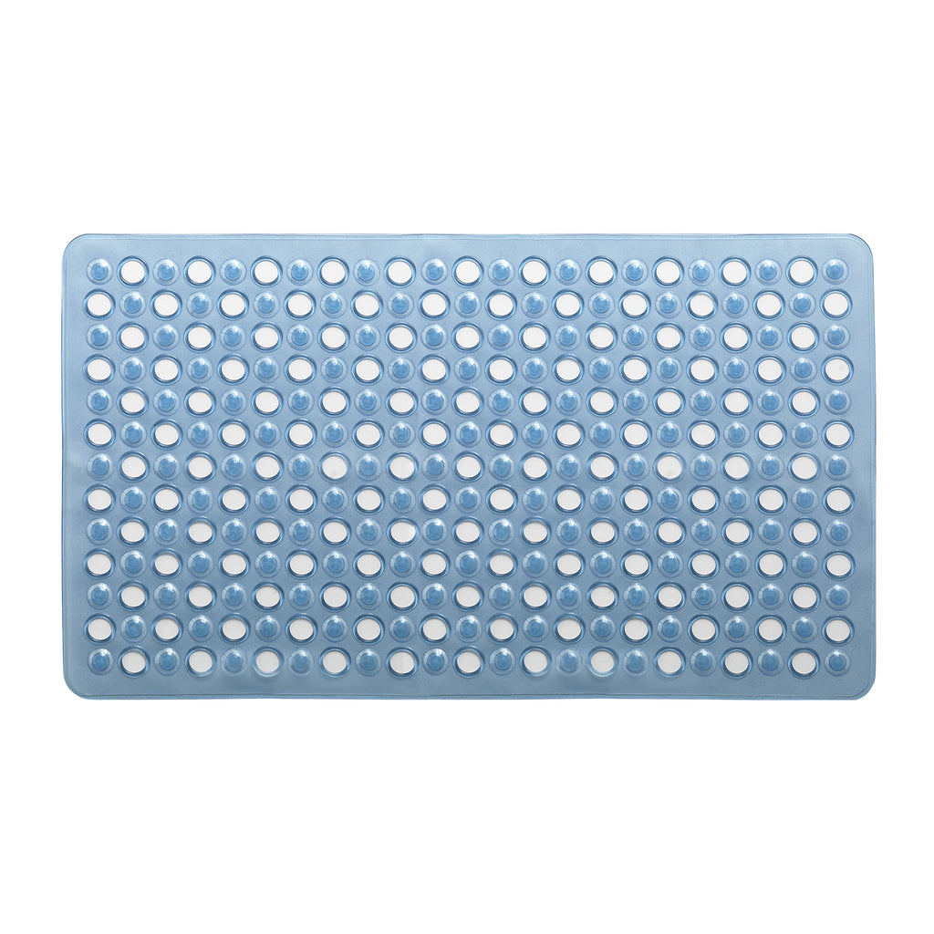 Tappeto antiscivolo vasca 38x60 modello Maim di Gedy - Trasparente azzurro