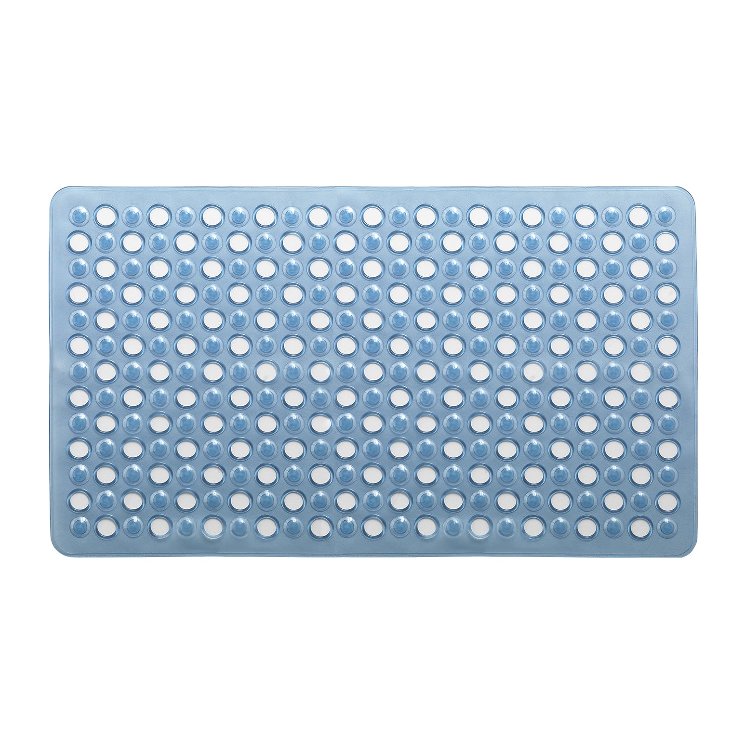 Tappeto antiscivolo vasca 38x60 modello Maim di Gedy - Trasparente azzurro