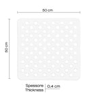 Tappeto antiscivolo doccia 50x50 modello Maim di Gedy - Bianco