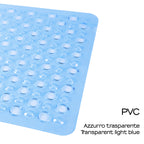 Tappeto antiscivolo doccia 50x50 modello Maim di Gedy - Trasparente azzurro