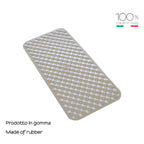 Tappeto antiscivolo vasca 36x71 in gomma modello Geo di Gedy - Beige