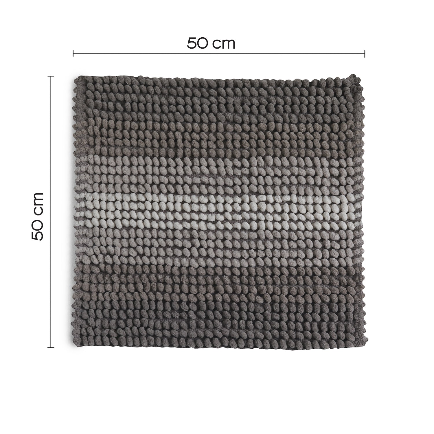 Tappeto 50x50 in cotone e poliestere con fondo antiscivolo Bubble di Gedy - Tortora chiaro