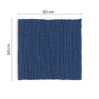 Tappeto 50x50 in cotone e poliestere con fondo antiscivolo Knot di Gedy - Blu