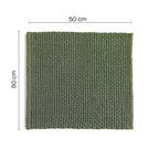 Tappeto 50x50 in cotone e poliestere con fondo antiscivolo Knot di Gedy - Verde