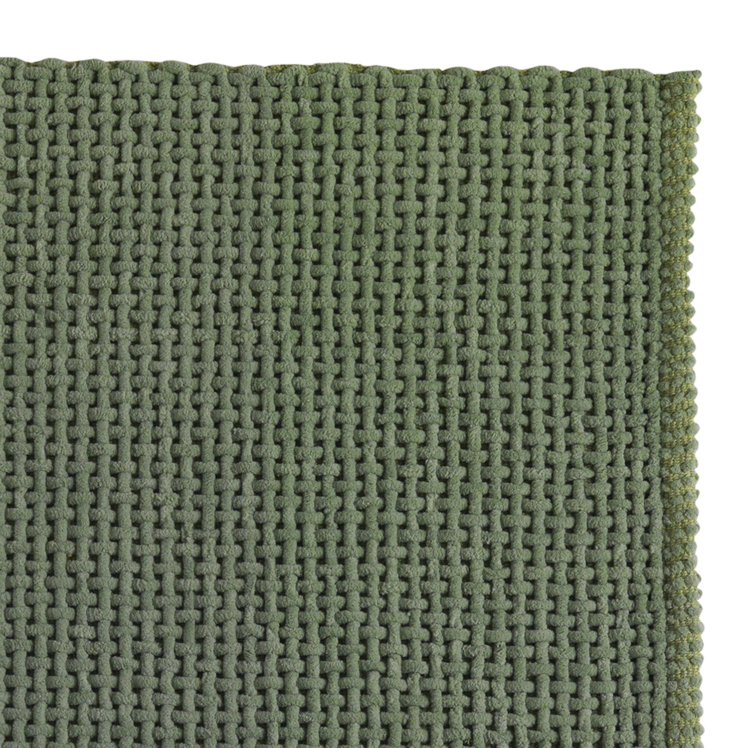 Tappeto 50x50 in cotone e poliestere con fondo antiscivolo Knot di Gedy - Verde