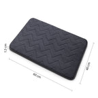 Tappeto 40x60 in memory foam con fondo antiscivolo Mousse di Gedy - Antracite