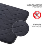 Tappeto 40x60 in memory foam con fondo antiscivolo Mousse di Gedy - Antracite