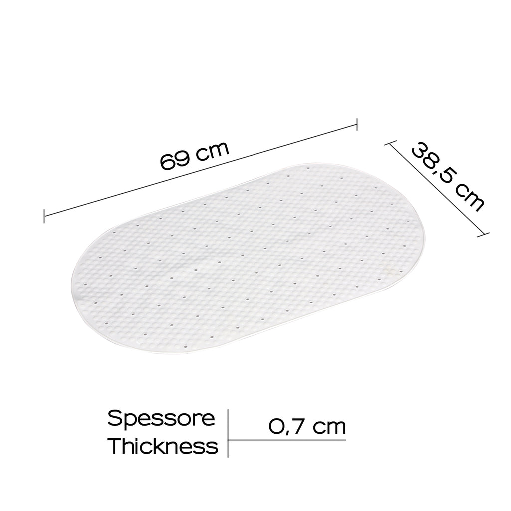Tappeto antiscivolo vasca modello Solid di Gedy - Bianco