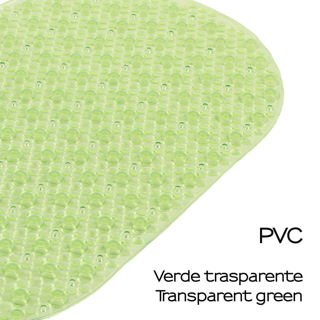 Tappeto antiscivolo vasca modello Solid di Gedy - Verde trasparente