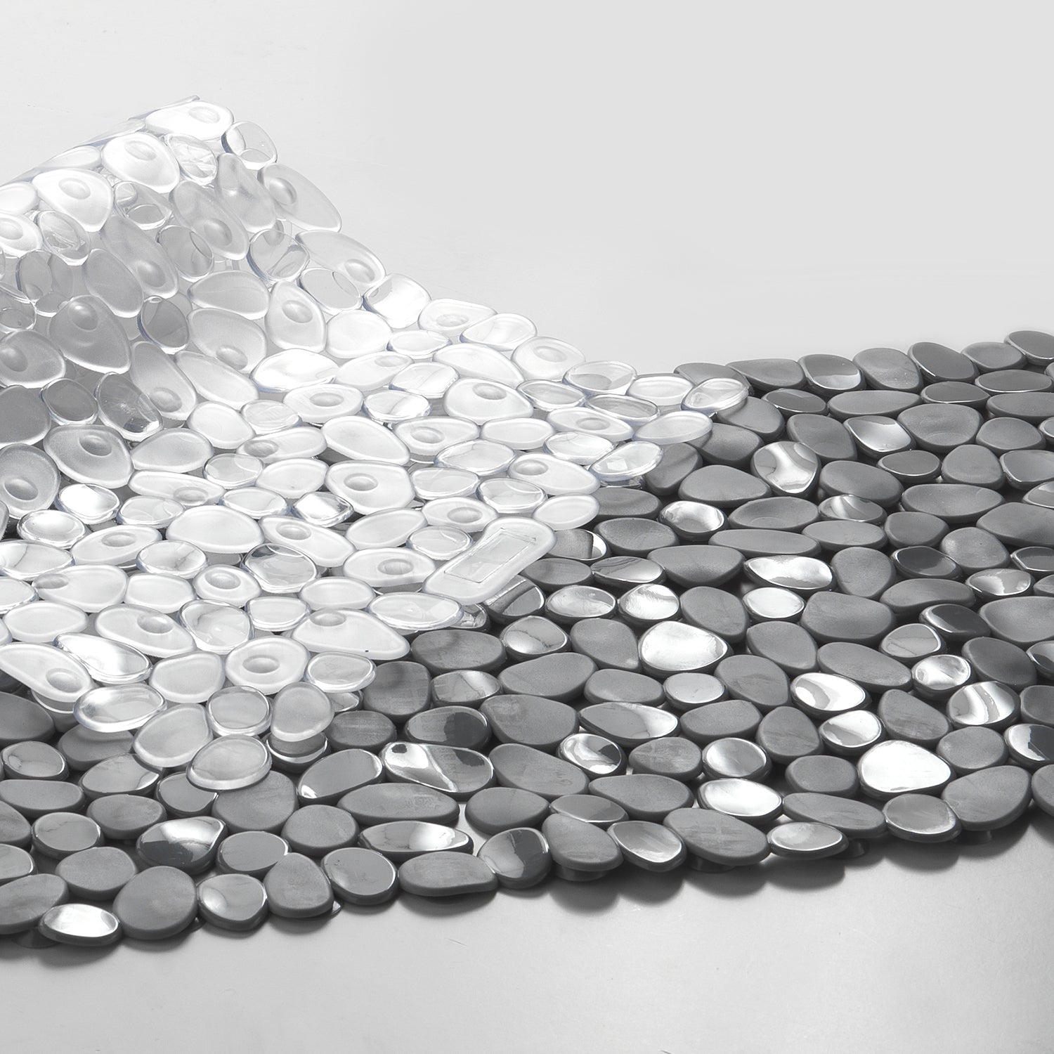 Tappeto antiscivolo doccia 35x70 modello River di Gedy - Grigio