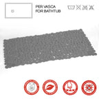 Tappeto antiscivolo doccia 35x70 modello River di Gedy - Grigio