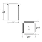 Cestino gettacarta in alluminio verniciato nero Lineabeta Bandoni