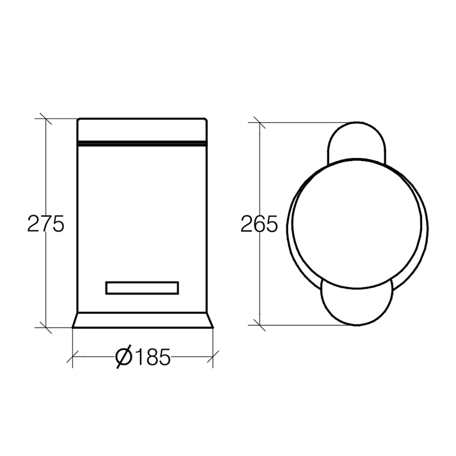 Cesto portarifiuti in acciaio inox lucido con interno in polipropilene nero. Apertura a pedale capienza 3Lt Lineabeta Sestei