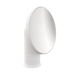 Specchio ingranditore da appoggio in acciaio della collezione 'Geyser' by Cosmic - Bianco satinato