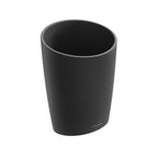 Portaspazzolini da appoggio in vetro acrilico della collezione 'Saku' by Cosmic - Nero soft