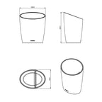 Portaspazzolini da appoggio in vetro acrilico della collezione 'Saku' by Cosmic - Nero soft