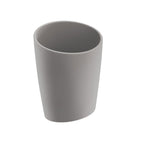 Portaspazzolini da appoggio in vetro acrilico della collezione 'Saku' by Cosmic - Grigio soft