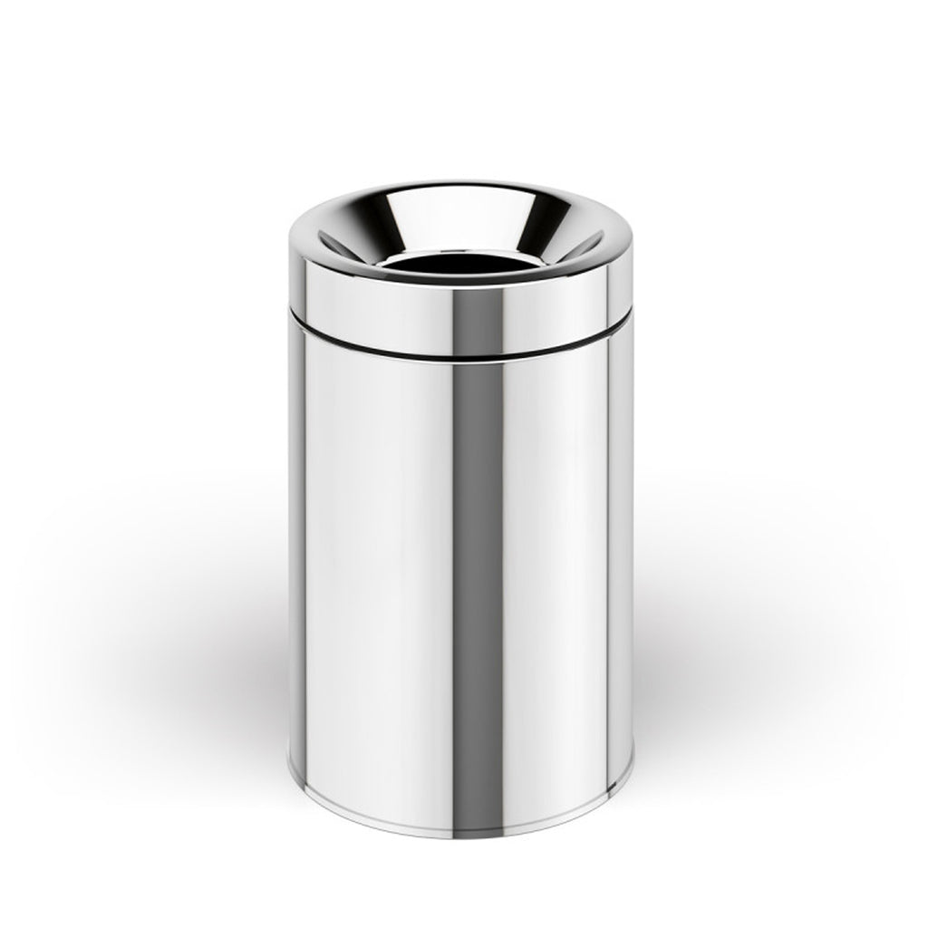 Pattumiera in acciaio inox lucido con secchiello e coperchio forato capienza 3Lt Lineabeta Sestei